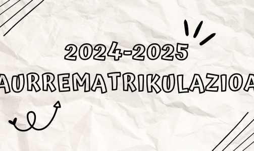 Periodo de prematriculación para el curso 24-25