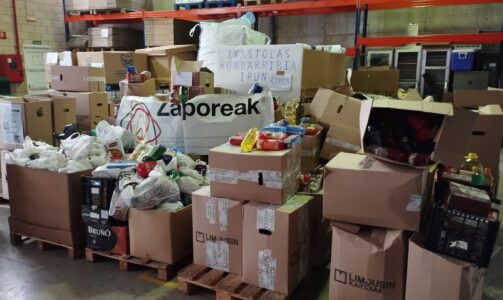 Recogida de comida y exposición para Zaporeak