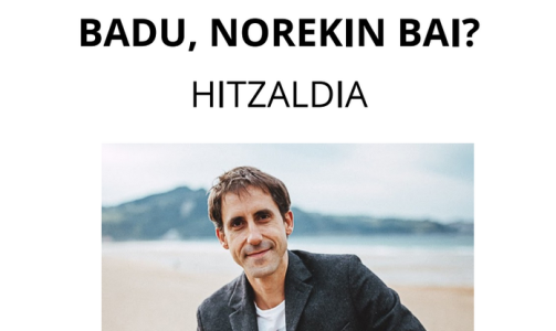 “Eskolak bakarrik ezin badu, norekin bai?” hitzaldia